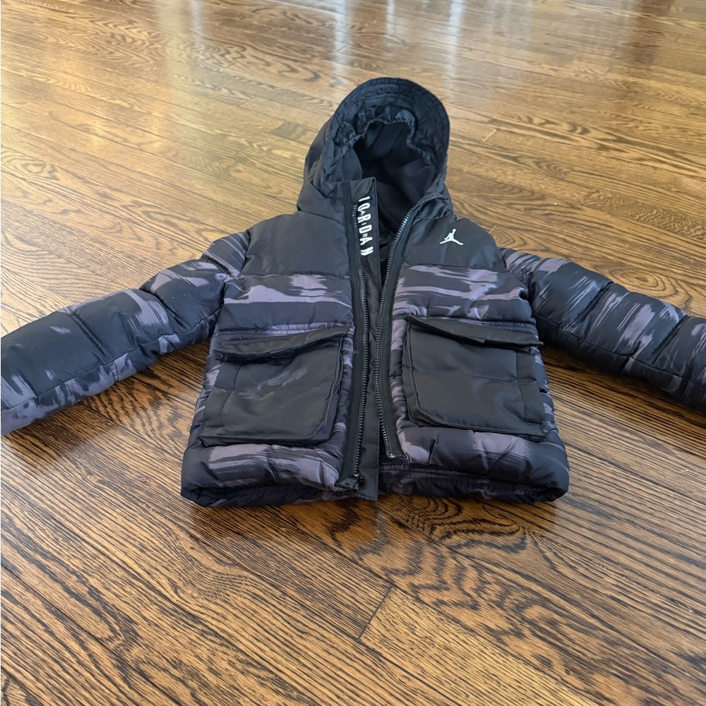 Jordan Kids Camo Black Puffer Jacket